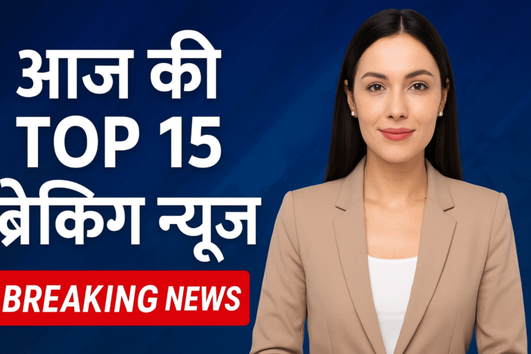 📰 आज की TOP 15 खबरें (हिन्दी में)