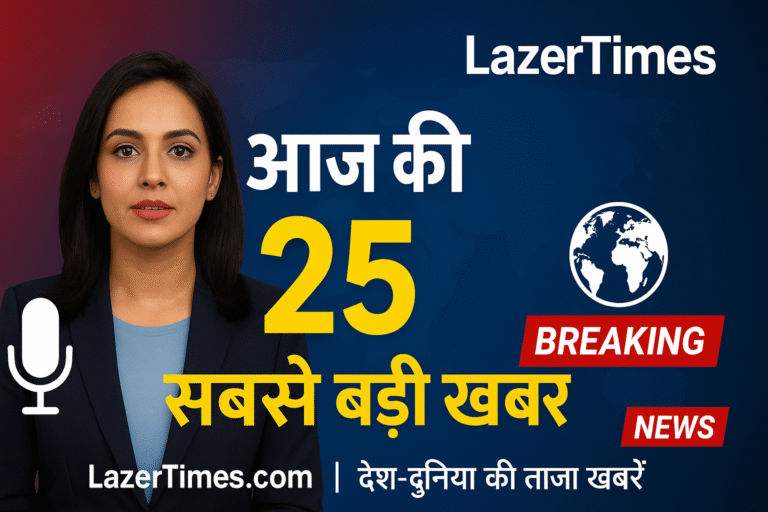 आज की TOP 30 बड़ी खबरें: देश-दुनिया की ताज़ा ब्रेकिंग न्यूज़ और मुख्य सुर्खियाँ
