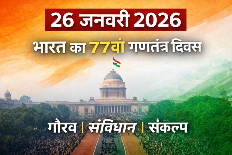 26 जनवरी 2026: भारत का 77वां गणतंत्र दिवस – इतिहास, महत्व और समारोह