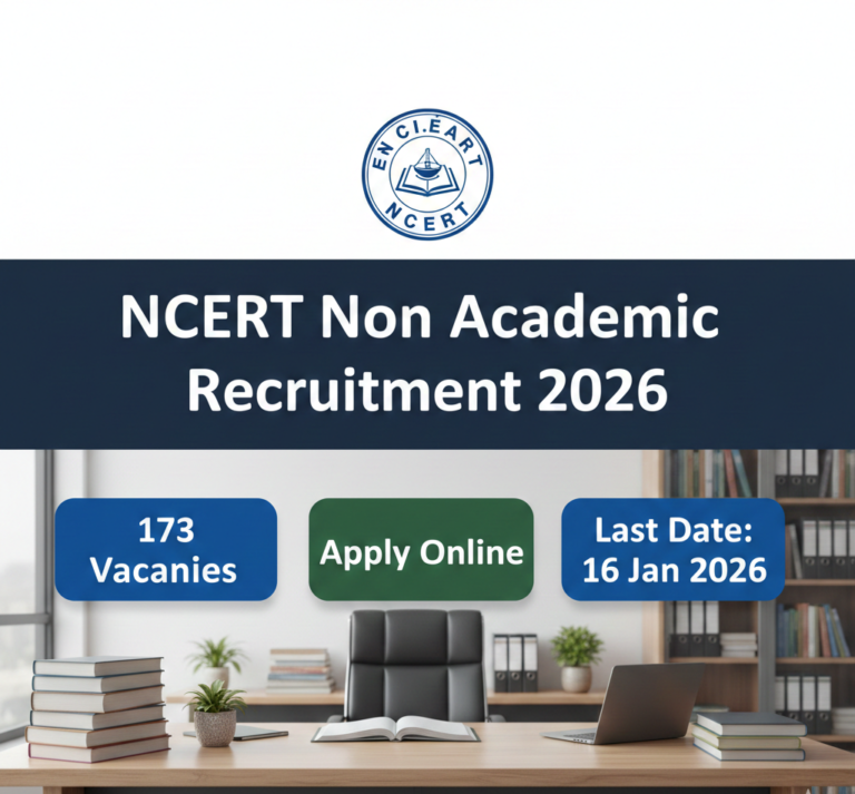 📢 NCERT Non-Academic Recruitment 2026 – Apply Online for 173 Posts (Group A, B & C)